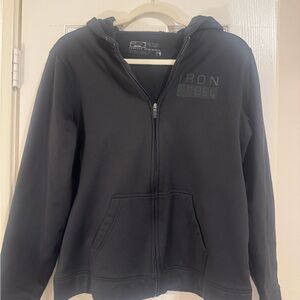 Iron Rebel Black Zip-Up Hoodie